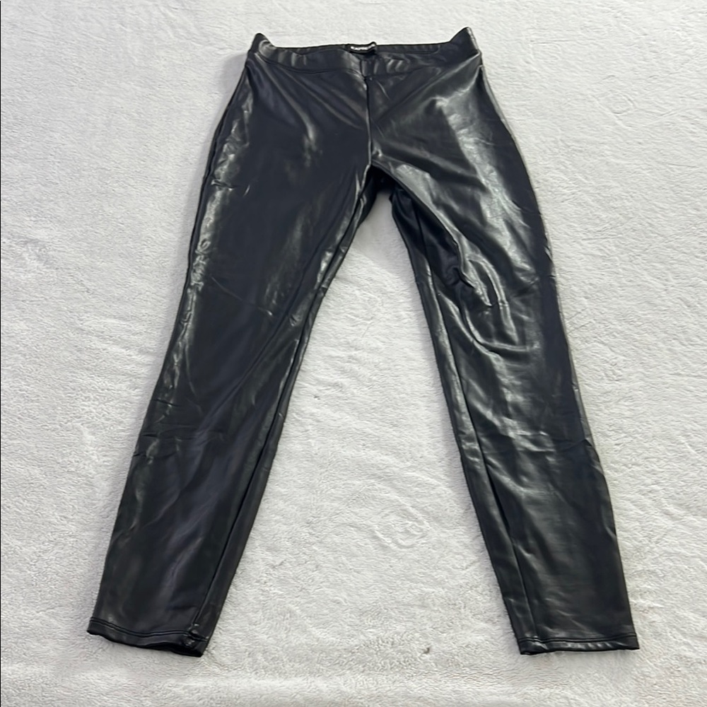 Express Black Faux Leather Pants
